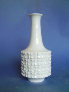 60s german glazed white meissen vase from germany time left