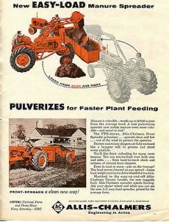 1957 Allis Chalmers AC Tractor Easy Load Manure Spreader & Pulverizer 