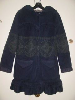   MOLLY wool cashmere MISTRESS MELTON coat dark indigo lace 772 1 NEW