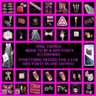 HEN NIGHT PARTY ACCESSORIES   BRIDE TO BE, NOVELTIES & GAMES