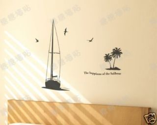 large Wall Decor Decal Sticker Removable Vinyl sailboat