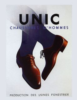 Finest Great Fashion men Shoes UNIC Vintage Tourism Poster Repro FREE 