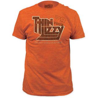 NEW Thin Lizzy 1979 World Tour Vintage Faded Look Band Name Logo T 