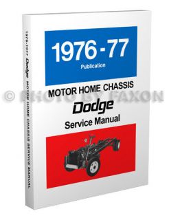 1976 1977 Dodge Motorhome Repair Shop Manual Motor Home M300 M400 M500 