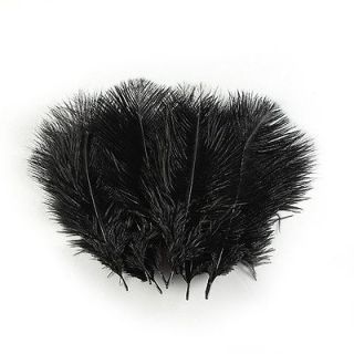 Newly listed 10PCS black ostrich feather 20 25 cm, 8 10 inches long 