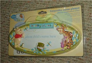 disney baby winnie the pooh keepsake name plaque expedited shipping