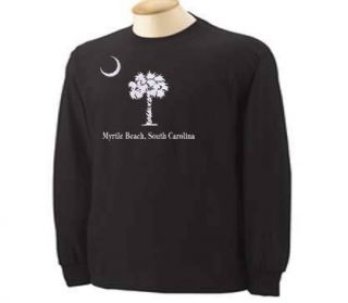   Tree and Moon With or Without Myrtle Beach SC Long Sleeve T Shirt