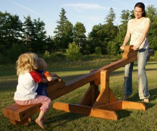 PLANS to build a teeter totter see saw. Playground equipment.