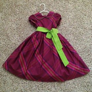 Toddler Girls Lilly Pulitzer Silk Plaid Dress Holiday Sz 4T EUC