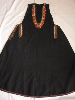    18c handmade woven, woolen low cut sleeveless dress,Tunic, Folk