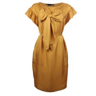 love moschino womens yellow bow front belted dress location united 