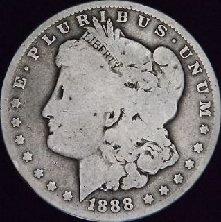 1888 O Good+ Hotlips Top 100 Vam Morgan Dollar in Eagle Coin Holder 