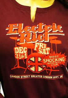 NWT LUCKY BRAND Purple Graphic Electric Riot Rock Roll Show L/S T 