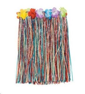 multicolor floral grass luau party hula skirt kid s