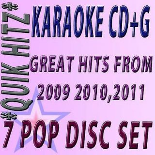 QUIK HITZ KARAOKE CD+G TOP HITS FROM 2009 TO 2011 W/BEYONCE,RIHANNA,NE 