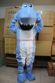 professional blue shark mascot costume adult fancy dres from china