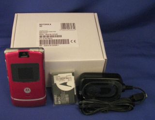 Brand New Motorola RAZR V3   Pink (Unlocked) Cellular Phone All OEM