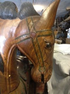 lifesize solid teak horse 6 feet tall 