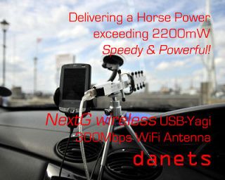   2200mW USB Yagi 11N WiFi Antenna for Windows 7 & MAC OS X Lion