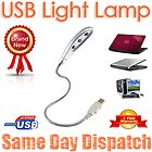 USB 3x LED Laptop Snake Light Lamp Night Travel Metal Flexible 