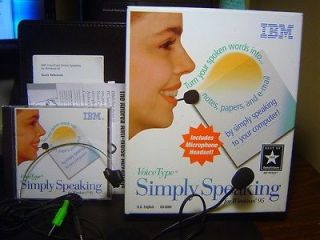 Vintage Windows 95 IBM Voice Recognition Simply SpeakingCD Microphone 