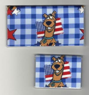   Cover Debit Set Made with Patriotic Red White Blue Scooby Doo Fabric