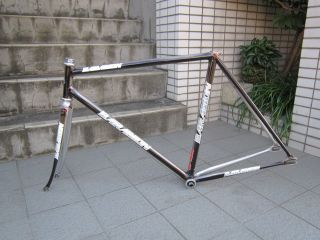 NJS KEIRIN Baramon Silver/ Black Fade Track Pista Bike Frame fixed 