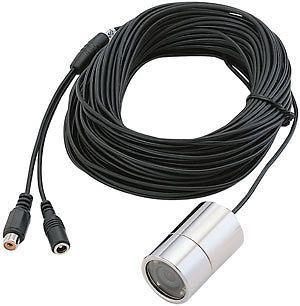 20m/(60ft) Cable Wide Angle Color Underwater Video Camera with 4 Illum 