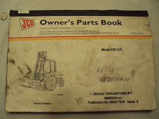 jcb rough terrain forklift parts book s n 660300 on