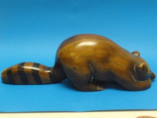 Maitland Smith Era Sarreid Ltd Spain Carved Wood Raccoon ~ 22