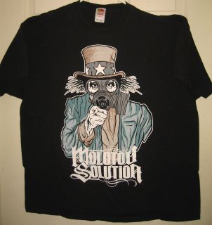 MOLOTOV SOLUTION Shirt 2XL MS Deathcore Mosh Uncle Sam Gasmask OOP HTF 