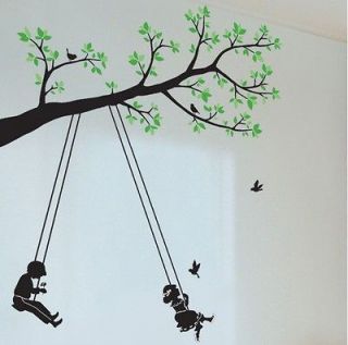 Newly listed Kids Swing Tree Butterfly Mural Art Removable Decals Wall 