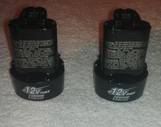 New* Two (2) Makita BL1014 12 Volt Li Ion Battery   One pair