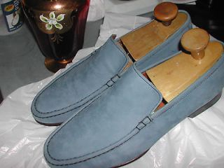 Moreschi loafer dress+driving Sz10.5 made in Italy blue turqoise 