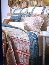 Ralph Lauren Chaps Home Montauk Studio Blue/Cream Euro Pillow Sham