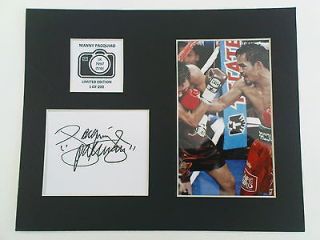 Limited Edition Manny Pacquiao Boxing Signed Mount Display PACMAN 