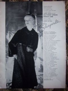 1958 Vintage SCHIAPARELLI and Southwest African Persian Lamb Womens 