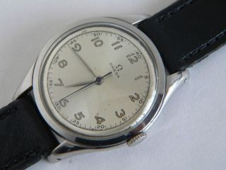 VINTAGE OMEGA BIG STAINLESS STEEL 38MM CASE CAL 30T2 CIRCA 1940