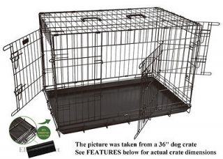 EliteField 36 3 Door Folding Dog Crate Cage Kennel with RUBBER FEET