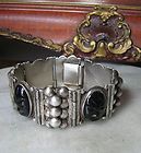 ANTIQUE STERLING SILVER VERY SUPER HEAVY AZTEC MEXICAN TAXCO UNISEX 