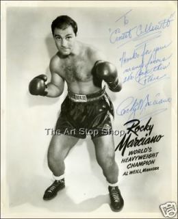 newly listed hand signed rocky marciano autograph reprint from united