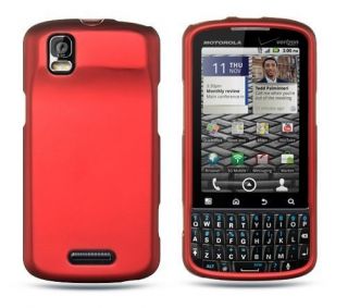RED snap on hard Case for Motorola DROID PRO A957 Rubberized Faceplate 
