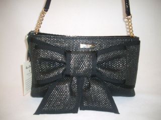 Kate Spade Handbag Adria Mount Perry Black Straw Shoulder bag NWT