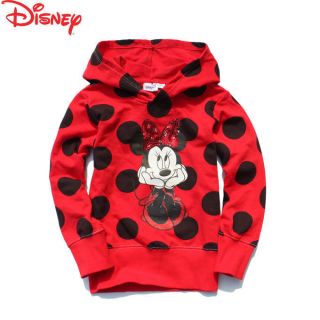 NWT DISNEY Minnie Mouse *Sequin Bow* Hoodie Sweatshirt Top Size 2 9 