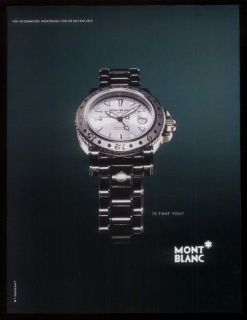 2004 mont blanc montblanc gmt watch photo print ad  8 49 