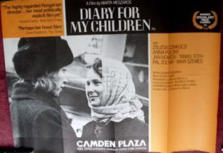 Cinema Poster DIARY FOR MY CHILDREN 1984 (Quad) Márta Mészáro