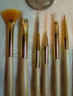   Mini Brushes for Polymer Clay Doll Smoothing Makeup Blushing