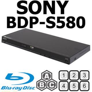 new sony bdp s580 3d wi fi blu ray dvd player multi zone all region 