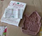 LONGABERGER POTTERY SANTA CLAUS COOKIE MOLD, 1992 AND R