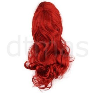 red curly women s full long wig hair piece party